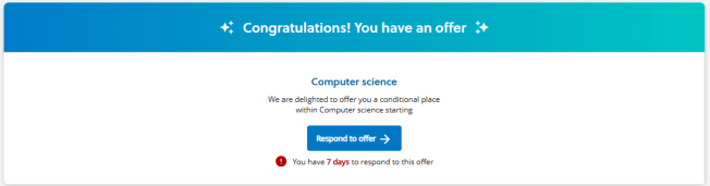 Screenshot showing the number of days an applicant has to repsond to offer.