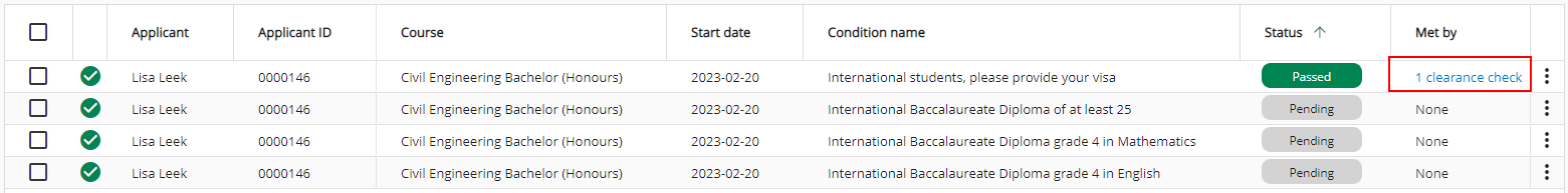 Offer tracking met by