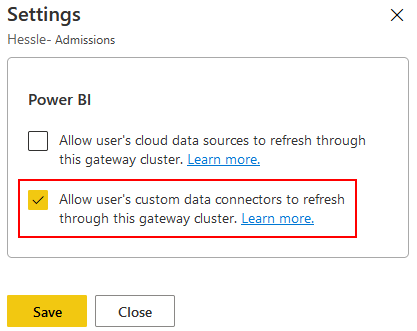 OData connector enable custom connectors