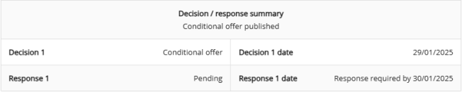 Screenshot showing the number of days an applicant has to repsond to offer.