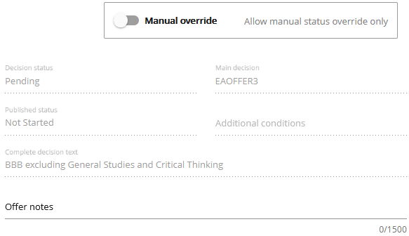 Decision summary