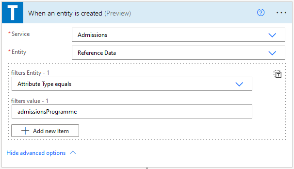 Trigger for programme flow