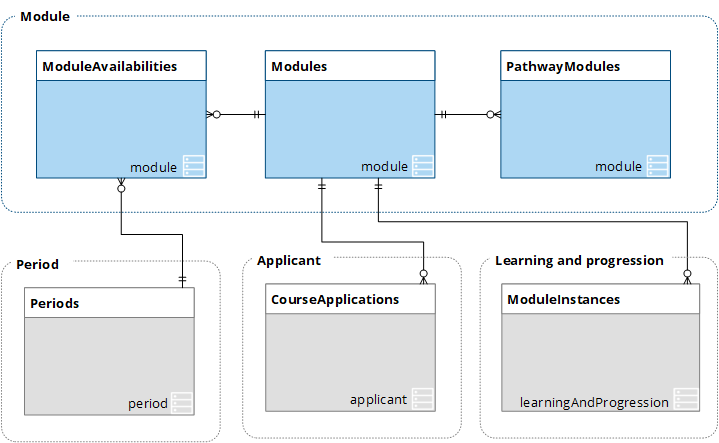 Schema diagram for the module message type