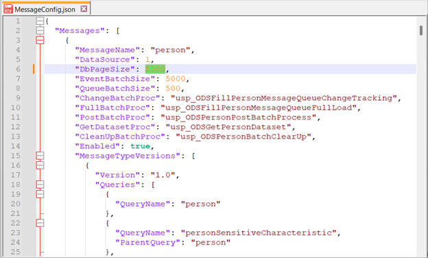 MessageConfig.jso file shown in Notepad++